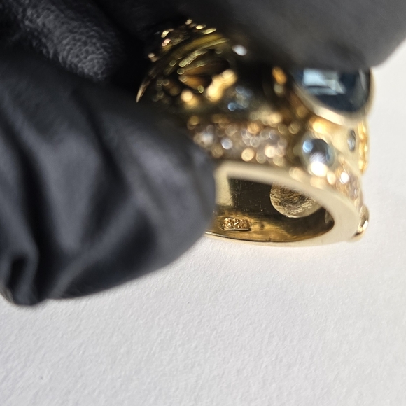 Watch Video / Imperial Majesty: Sterling Silver 925 Topaz Ring - Picture 9 of 10